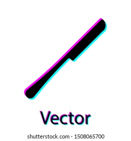 Black Knife icon isolated on white background. Cutlery symbol.  Vector Illustration