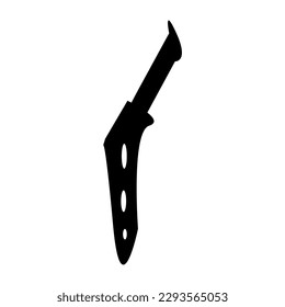 black knife isolated on white