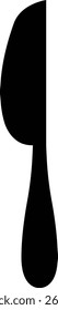 Schwarzes Messer einfaches Symbol für Küche