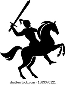 Black knight on a white background