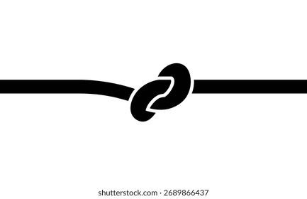 black knot rope cartoon element