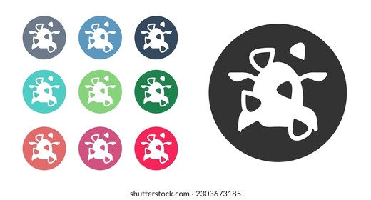 Black Kung Pao chicken icon isolated on white background. Chinese cuisine icon. Asian food. Set icons colorful. Vector