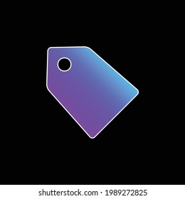 Schwarzes Etikett für das Symbol für den blauen Farbverlauf-Vektorsymbol