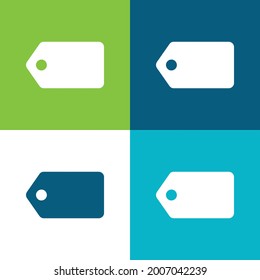 Black Label In Horizontal Position Flat four color minimal icon set