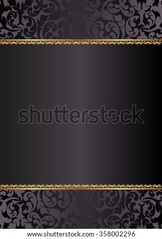 black label with ornaments