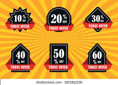 Black label set with discounts