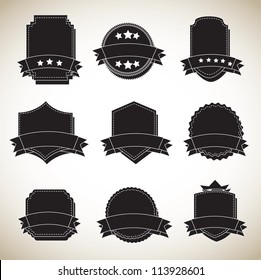 black label with space to indicate promotions vector illustration