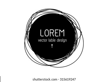 Black label vector , modern style