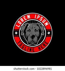 black labrador animal vector logo template