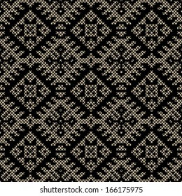 Black lace damask pattern, seamless vector textures. illustration with elegance veil