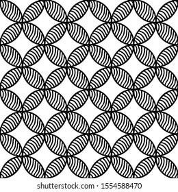 black lace on white. elegant geometric seamless pattern