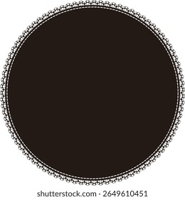 Black Lace Round Background – Elegant Ornamental Circle