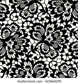 Black Lace Seamless Pattern