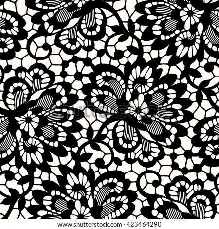 Black Lace Seamless Pattern