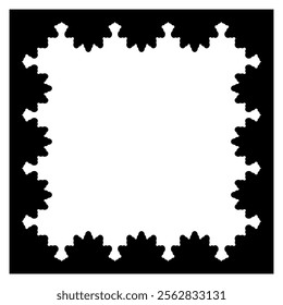 Black lace square frame material