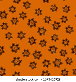 Schwarze Spitzen Vektorillustration Gewebe nahtlose Muster mit Linien und Wellen. Schöne schwarz-weiße Blume mit Imitation von Spitzen, Augenlider, Design-Element. Blumendesign-Element.