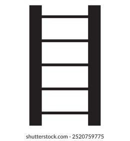 Black ladder flat icon design