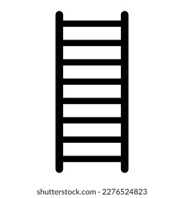 Ilustración vectorial de icono de escalera negra