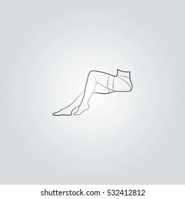 Black lady wearing garter vector with background
