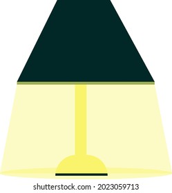 Lámpara negra, ilustración, vector sobre fondo blanco.