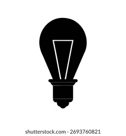 Lámpara negra o Clipart de Vector de silueta ligera sobre fondo blanco