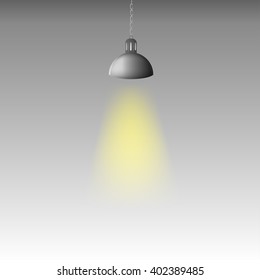 Black lamp on a background. vector illustration