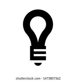 black  lamp power icon in flat style isolated. Vector Symbol illustration