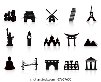 Black Landmark Icons