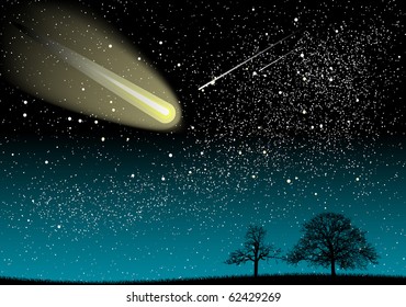 black landscape under the universe