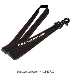 Black lanyard with buckle