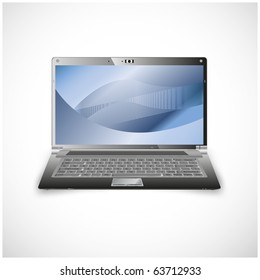 black laptop