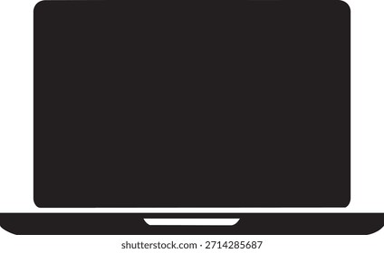 Ordenador portátil negro con una pantalla blanca y un minimalista elegante