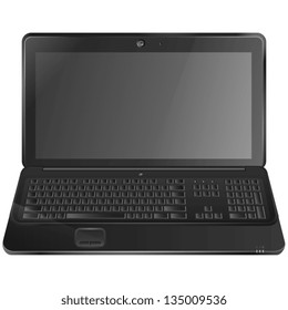 Black laptop eps10 vector illustration