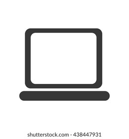 black laptop icon over isolated background, technology concept,vector illustration