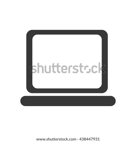 black laptop icon over isolated background, technology concept,vector illustration
