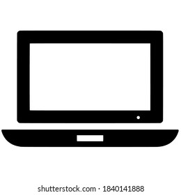 icono del portátil negro con apariencia simple