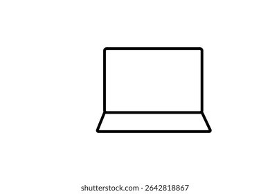 black laptop isolated on white background and vector illustration design 