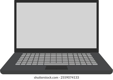 Black Laptop Mockup, Realistic laptop, blank screen laptop, Black color laptop, Electronic devices