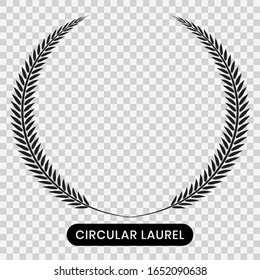 Lámina de laurel negro con un fondo transparente.