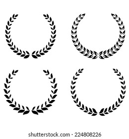 Black laurel wreaths set