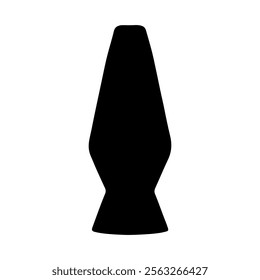 Black Lava lamp silhouette vector illustration on white background
