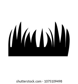 Black lawn grass icon isolated on white background. Flat grass logo for business, marketing, internet concept. Trendy modern vector symbol for web site design or mobile app.