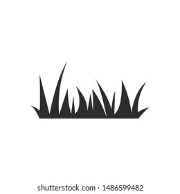 Black lawn grass icon vector design template. Isolated on white background. 