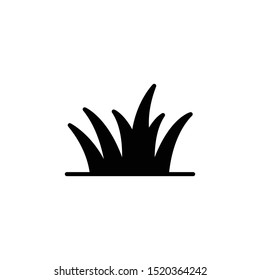 Black lawn grass icon vector on white background. Suitable for website design, logo, app, template, and ui. EPS 10. Vector graphic illustration.