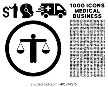 Black Lawyer vector rounded icon. Image style is a flat icon symbol inside a circle, white background. Bonus clip art is 1000 medical business design elements.