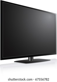 Black LCD, LED, Plasma TV Screen illustration