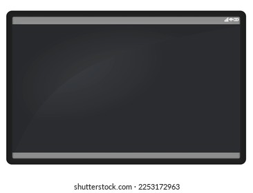 Black lcd tablet. vector illustration