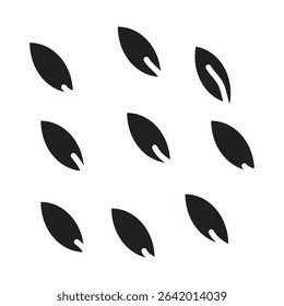 black leaf background silhouette illustration of ornamental plants that are very beautiful and aesthetic to display