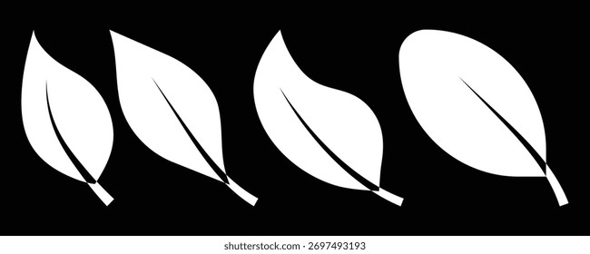 Black leaf ecology nature element vector icon, Leaf Icon, green leaf ecology nature element vector .