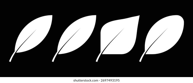 Black leaf ecology nature element vector icon, Leaf Icon, green leaf ecology nature element vector .